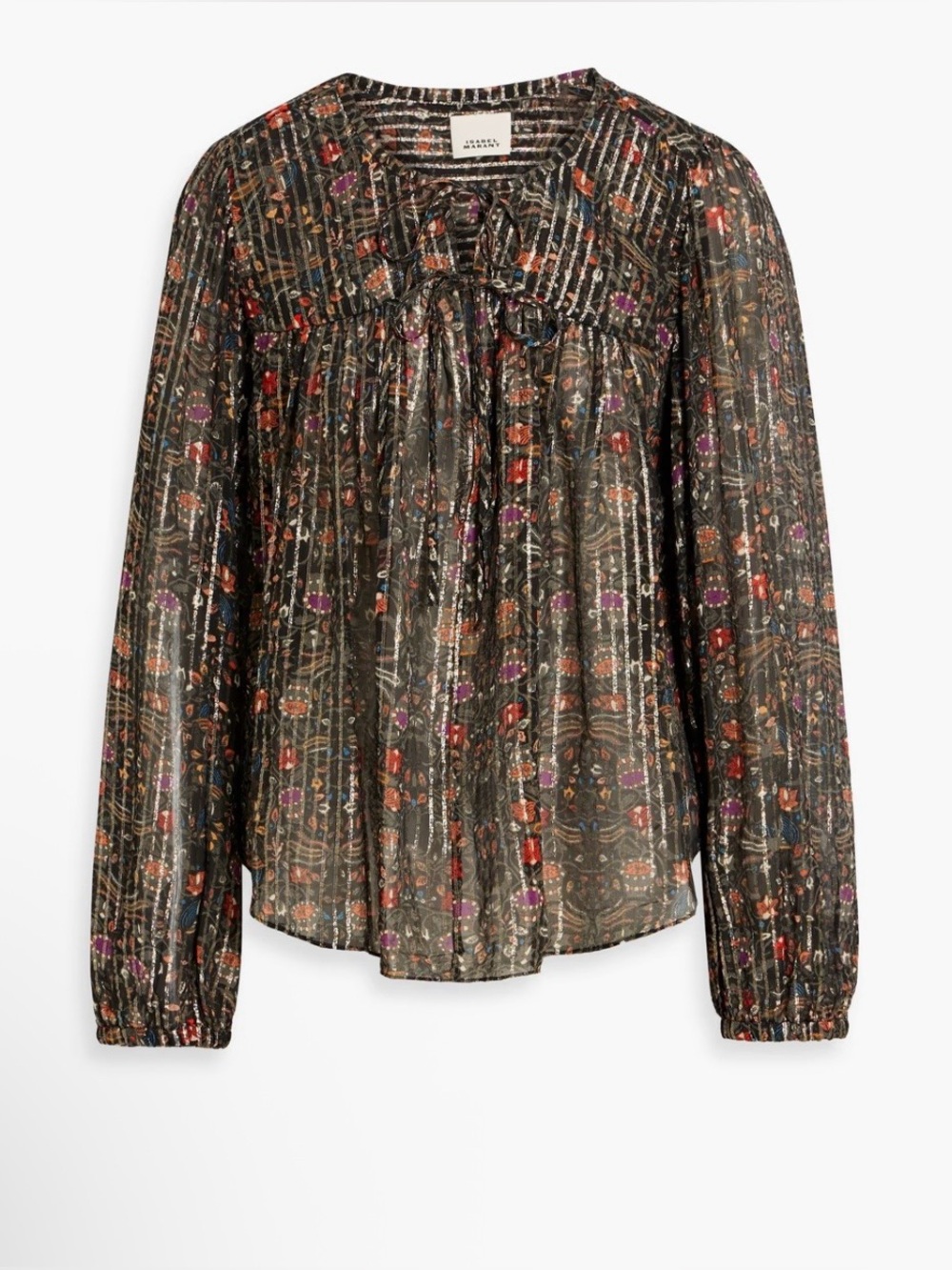 ISABEL MARANT Ametissa Silk-Blend Blouse with Lurex® size 40